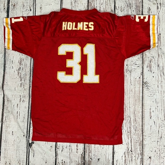 Kids Boys Priest Holmes Kansas City Chiefs Reebok NFL Football Sports Jersey - Picture 2 of 8